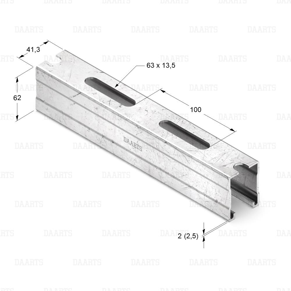 Профиль-монтажный-DAARTS-DS-MQL-41х62